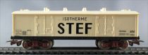 Jouef 6560 Ho Sncf Smooth Sides Fridge Wagon with bogies Cie Stef with Tricolours Box