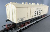 Jouef 6560 Ho Sncf Smooth Sides Fridge Wagon with bogies Cie Stef with Tricolours Box