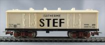 Jouef 6560 Ho Sncf Smooth Sides Fridge Wagon with bogies Cie Stef with Tricolours Box