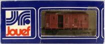 Jouef 6580 Ho Sncf Van Type PV 2 Axles Red Rear Lighting Blue Box