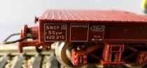 Jouef 6581 Ho Sncf Flat Wagon Type SSyw with Hanomag Mint Tricolour Box