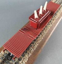 Jouef 6582 Ho Sncf Flat Wagon SSyw Brown with Electric Transfo no Box