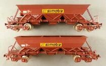 Jouef 664200 Ho Sncf 2 x Fad Wagon with bogie Cie Simotra no Box