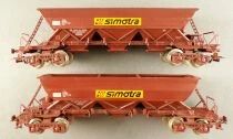 Jouef 664200 Ho Sncf 2 x Fad Wagon with bogie Cie Simotra no Box