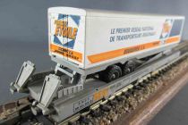 Jouef 666900 Ho Sncf Kangaroo Wagon with France Etoile Truck Trailer no Box