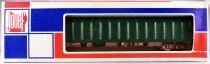 Jouef 6752 Ho Sncf Flat Wagon with Backs Green Canvas Cover MIB