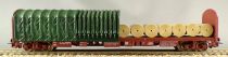 Jouef 6753 Ho Sncf Flat Wagon with Half Open Canvas Cover Near Mint in Tricolour Box