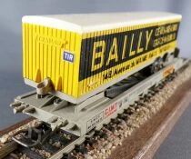 Jouef 6965 Ho Sncf Kangaroo Segi Wagon with Bailly Truck Trailer 3
