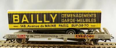 Jouef 6965 Ho Sncf Kangaroo Segi Wagon with Bailly Truck Trailer