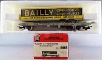 Jouef 6965 Ho Sncf Kangaroo Wagon with Bailly Truck Trailer Red Box