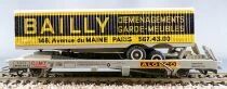 Jouef 6965 Ho Sncf Wagon Plat Segi &agrave; Poche Kangourou Remorque Routi&egrave;re Bailly 3