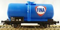 Jouef 7323 Ho Sncf Fina Tank Wagon Uh 2 Axles Blue 21 87 004 1 811-2 no Box