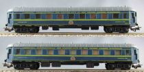 Jouef 754 Ho Sncf TAC Set BB 9201 1 Sleeping Coach 2 Wagons with Cars 8 Curved Tracks
