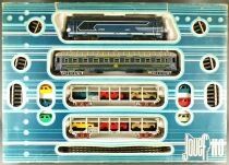 Jouef 7640 Ho Sncf Coffret Provence Cote d\'Azur Super 8 BB 67001 Voiture Lits Ciwl 2 Wagons Stva Rails Complet