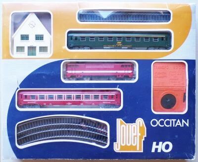 Jouef 7802 Ho Sncf Coffret Occitan BB 9288 1 Voiture Y-Uic A9 Rouge 1 Voiture Restaurant Gare Rails Transfo