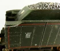 Jouef 8255 Ho Sncf Loco Vapeur 231 K 82 Pacific Nord Tender 38A1 Calais Eclairage sans Boite