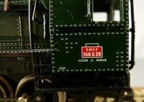 Jouef 8265 Ho Sncf Loco Vapeur 150 X 29 Tender 34 X 157 Audun le Roman Eclairage sans Boite