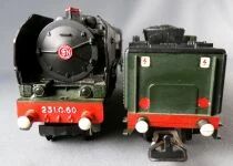 Jouef 8351 Ho Sncf Loco Vapeur 231 C 60 Tender 35-60 Eclairage Boite Rouge