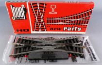 Jouef 848E Ho Electric Double Points 22°30 R 385 Steel Tracks Boxed