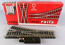 Jouef 84E Ho 1 x Right-Hand Electric Cut-Off Switch Steel/Brass Rails R385 Red Box