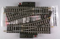 Jouef 85E Ho 2 Aiguillages Electriques à Gauche Rails Acier R 385 Boite Rouge