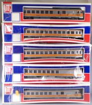 Jouef 8611 5491 5492 5493 5494 Ho Sncf Boxed Turbotrain Set 5 Elements with Lightning
