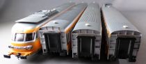 Jouef 8611 5491 5492 5493 5494 Ho Sncf Boxed Turbotrain Set 5 Elements with Lightning