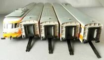 Jouef 8611 5491 5492 5493 5494 Ho Sncf Boxed Turbotrain Set 5 Elements with Lightning