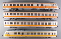 Jouef 8611 5491 5492 5494 Ho Sncf Rame Turbotrain Rtg 4 Eléments Eclairage sans Boite
