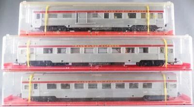 Jouef 8640 + 8650 Ho Sncf 2 Voitures Tee PBA Ile de France 3 A8tu Inox Am�nag�e + Fourgon A2Dx Eclair�s Boite Vitrine