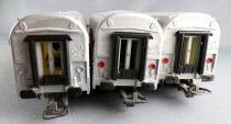 Jouef 8640 + 8650 Ho Sncf Tee PBA 2 x  Ile de France 3 Coach A8tu Stainless Steel + Van A2Dx Lighting Clear Plastic Box