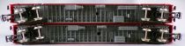 Jouef 8670 Ho Sncf 2 x Y Uic Coach A9 1st Class Red Livery no Box