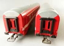 Jouef 8670 Ho Sncf 2 x Y Uic Coach A9 1st Class Red Livery no Box