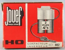 Jouef 882 Ho Contacteur Inverseur 2 Piles Plates 4,5V Neuf Boite