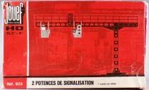 Jouef 933 Ho 2 x Signalling Gantries with 3 Aspect Housing not Wired + Signs Mint in box