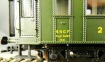 Jouef HJ4001 Ho Sncf Voiture Ocem R. A. B⁹ myfi 34462 2&egrave;me Classe Livr&eacute;e Vert Vert Noir Epoque III en Boite