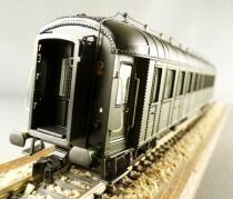 Jouef HJ4027 Ho Sncf Voiture Ocem R. A. C9 myfi 54610 3&egrave;me Classe Livr&eacute;e Vert Toit Noir Epoque III Proche Neuve Boite