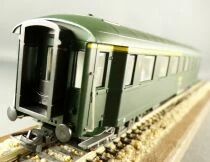 Jouef HJ4057 Ho Sncf Voiture type N36/37-DRG pour Express ex Dr 1&egrave;re/2&egrave;me Cl A3B5 50 87 38-20 153-4 Vert Epoque III Neuve Boite