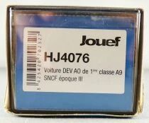 Jouef HJ4076 Ho Sncf Voiture Dev AO 1&egrave;re Classe A9 5254 Livr&eacute;e Vert Epoque III Neuve Boite