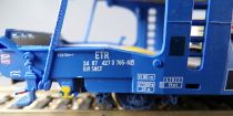 Jouef HJ6627 Ho Sncf Brambles Articulated 3 Axles Cars Transporter Wagon Laeks with 10 Norev Cars no Box