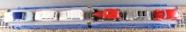 Jouef HJ6627 Ho Sncf Brambles Articulated 3 Axles Cars Transporter Wagon Laeks with 10 Norev Cars no Box