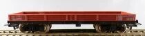 Jouef Ho Sncf Wagon Plat &agrave; bogies Qhoyw 174813 brun sans Boite
