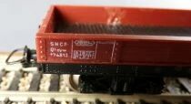 Jouef Ho Sncf Wagon Plat &agrave; bogies Qhoyw 174813 brun sans Boite