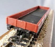 Jouef Ho Sncf Wagon Plat &agrave; bogies Qhoyw 174813 brun sans Boite