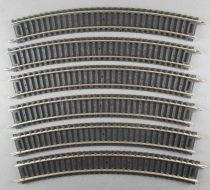 Jouef Mehano Ho 6 Courbes Rails Maillechort R 400 30° Etat Neuf