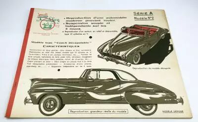 Jouets Ellem. Reproduction of a modern automobile that can drive. Series A Model No. 2. �Coach convertible� type model