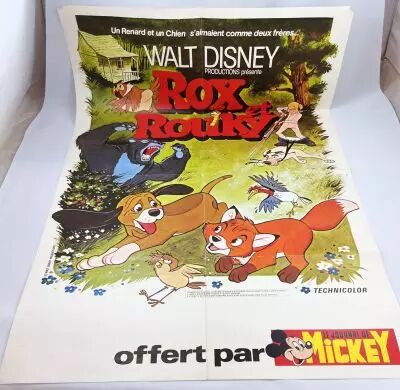Journal de Mickey (1984) - Poster G�ant : Rox et Rouky / l\'Apprentie Sorci�re