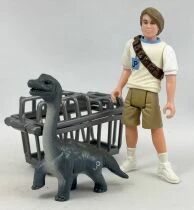 Jurassic Park - Kenner - Tim Murphy with Cage & Brachiosaurus (loose)