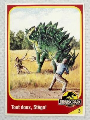 Jurassic Park - Trading Card Kenner 1993 (France) - #03 Stegosaurus