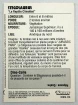 Jurassic Park - Trading Card Kenner 1993 (France) - #03 Stegosaurus
